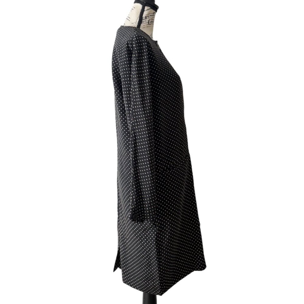 Vintage St. Gillian by Kay Unger Size 6 Dress Silk Shift Black White Polka Dot - Picture 2 of 7